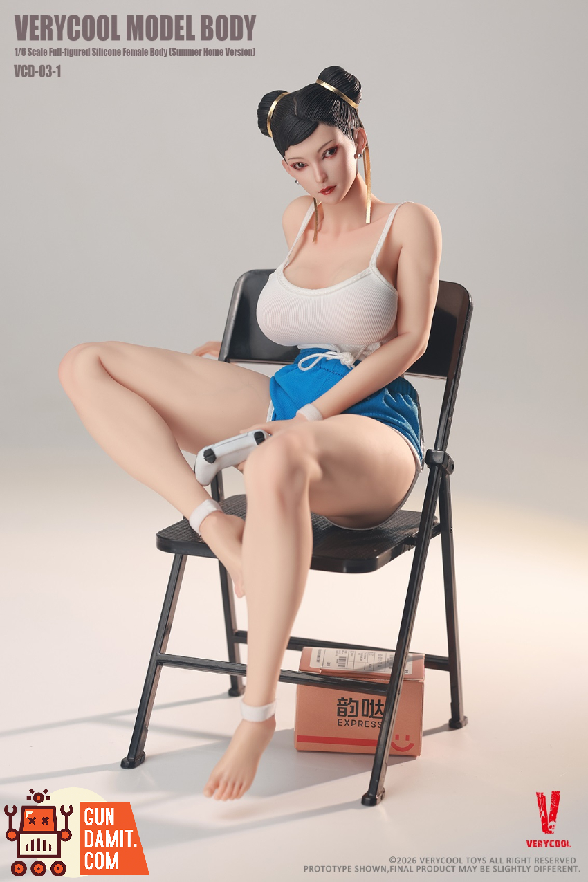 Verycool 1/6 VCD-03-1B Body No.3 Silicone Female Body Full-Figured Regular Skin Tone Summer Loungewear Ver. - View 9 Verycool 1/6 VCD-03-1B Body No.3 Silicone Female Body Full-Figured Regular Skin Tone Summer Loungewear Ver. - View 9