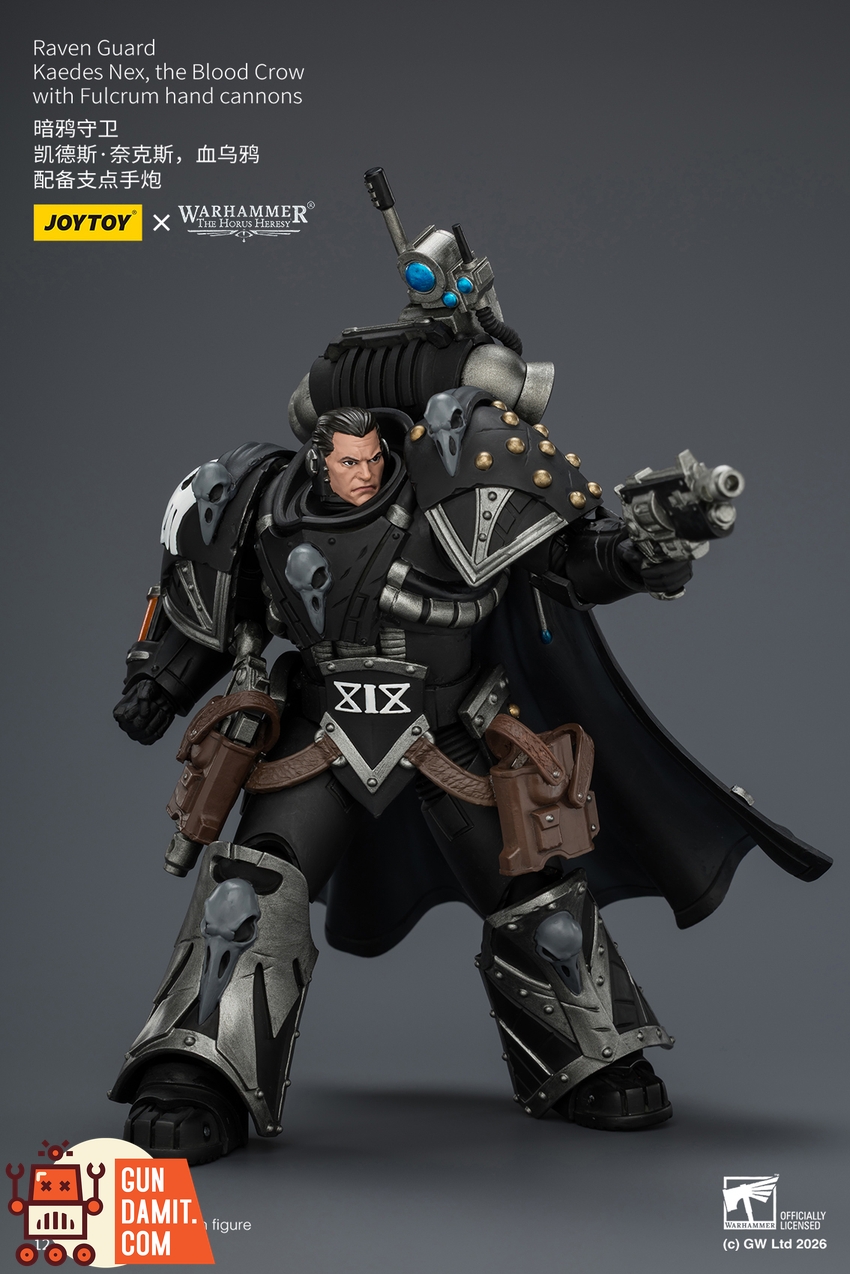 JoyToy JT04346 1/18 Warhammer The Horus Heresy Raven Guard Kaedes Nex, the Blood Crow with Fulcrum hand cannons - View 10 JoyToy JT04346 1/18 Warhammer The Horus Heresy Raven Guard Kaedes Nex, the Blood Crow with Fulcrum hand cannons - View 10
