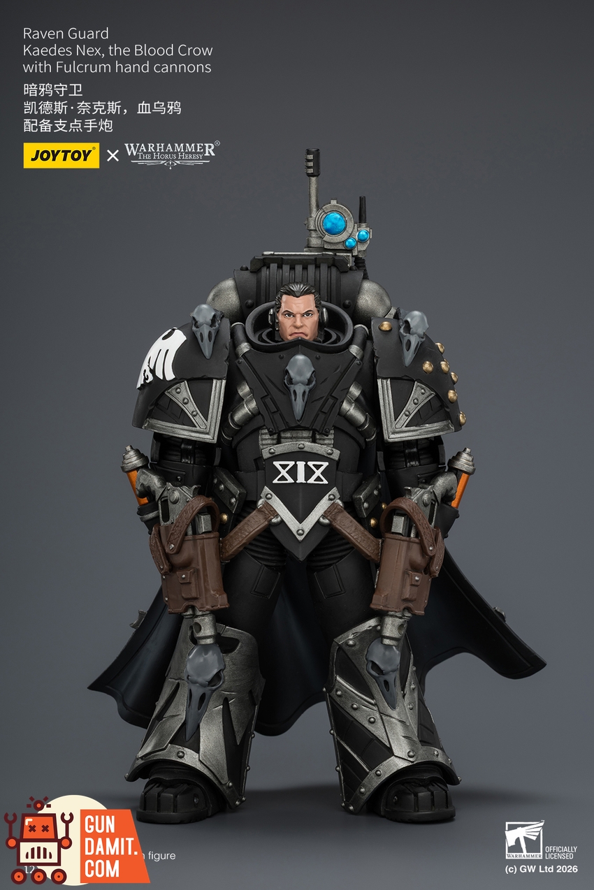 JoyToy JT04346 1/18 Warhammer The Horus Heresy Raven Guard Kaedes Nex, the Blood Crow with Fulcrum hand cannons - View 1 JoyToy JT04346 1/18 Warhammer The Horus Heresy Raven Guard Kaedes Nex, the Blood Crow with Fulcrum hand cannons - View 1
