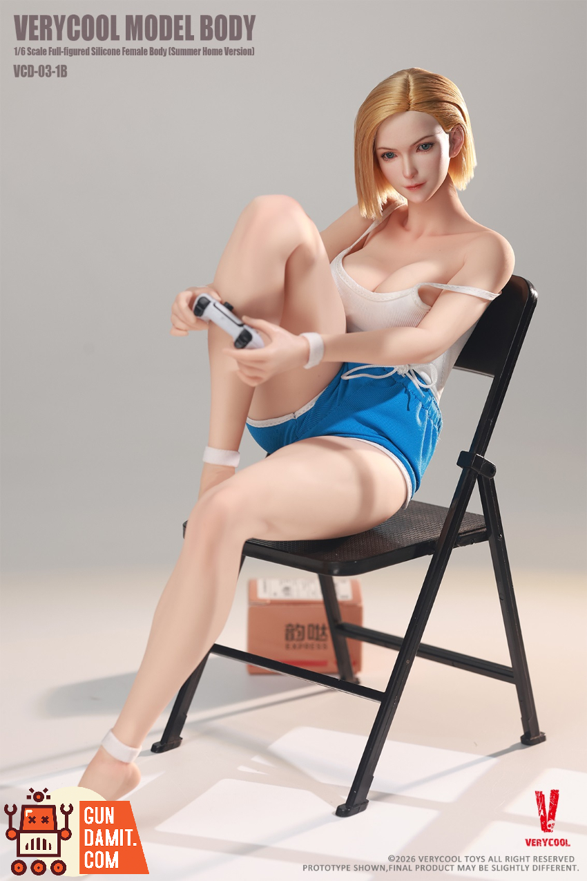 Verycool 1/6 VCD-03-1B Body No.3 Silicone Female Body Full-Figured Regular Skin Tone Summer Loungewear Ver. - View 10 Verycool 1/6 VCD-03-1B Body No.3 Silicone Female Body Full-Figured Regular Skin Tone Summer Loungewear Ver. - View 10
