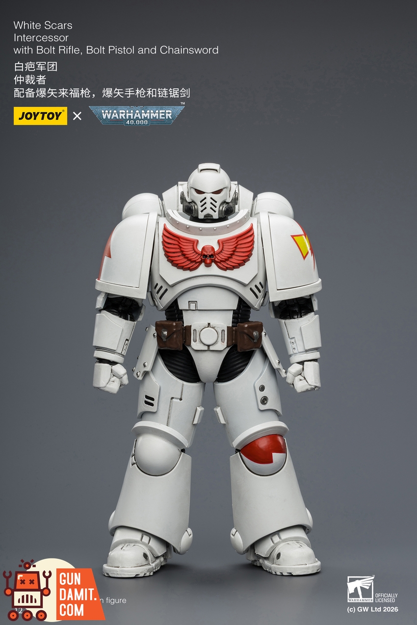 JoyToy JT03882 1/18 Warhammer 40K White Scars Intercessor with Bolt Rifle, Bolt Pistol and Chainsword - View 1 JoyToy JT03882 1/18 Warhammer 40K White Scars Intercessor with Bolt Rifle, Bolt Pistol and Chainsword - View 1