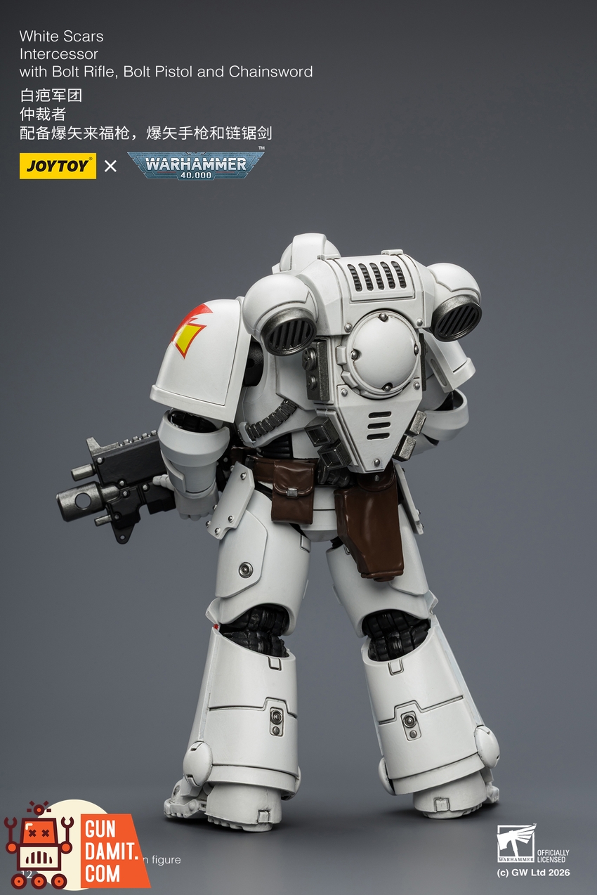 JoyToy JT03882 1/18 Warhammer 40K White Scars Intercessor with Bolt Rifle, Bolt Pistol and Chainsword - View 4 JoyToy JT03882 1/18 Warhammer 40K White Scars Intercessor with Bolt Rifle, Bolt Pistol and Chainsword - View 4