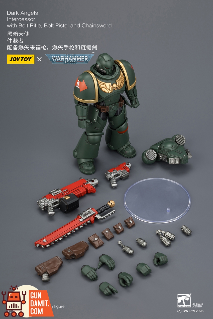 JoyToy JT03868 1/18 Warhammer 40K Dark Angels Intercessor with Bolt Rifle, Bolt Pistol and Chainsword - View 10 JoyToy JT03868 1/18 Warhammer 40K Dark Angels Intercessor with Bolt Rifle, Bolt Pistol and Chainsword - View 10