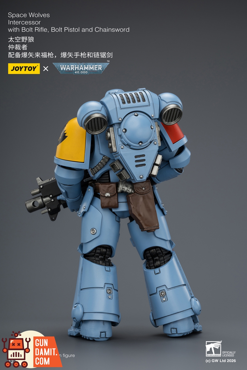 JoyToy JT03851 1/18 Warhammer 40K Space Wolves Intercessor with Bolt Rifle, Bolt Pistol and Chainsword - View 4 JoyToy JT03851 1/18 Warhammer 40K Space Wolves Intercessor with Bolt Rifle, Bolt Pistol and Chainsword - View 4