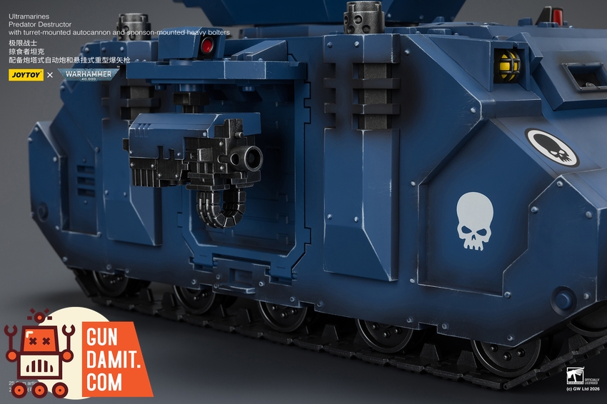 JoyToy JT04278 1/18 Warhammer 40K Ultramarines Predator Destructor with turret-mounted autocannon and sponson-mounted heavy bolters - View 20 JoyToy JT04278 1/18 Warhammer 40K Ultramarines Predator Destructor with turret-mounted autocannon and sponson-mounted heavy bolters - View 20