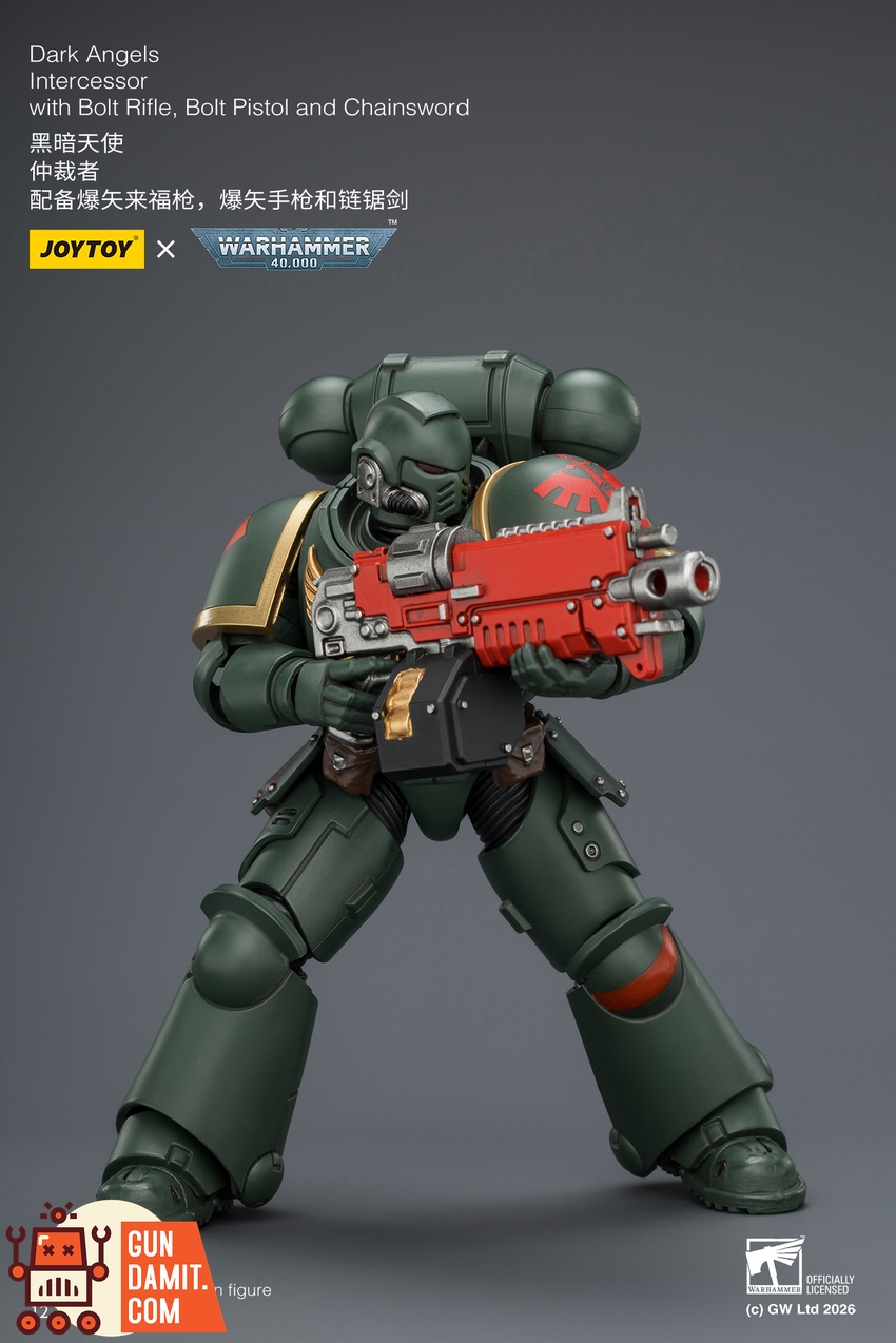 JoyToy JT03868 1/18 Warhammer 40K Dark Angels Intercessor with Bolt Rifle, Bolt Pistol and Chainsword - View 6 JoyToy JT03868 1/18 Warhammer 40K Dark Angels Intercessor with Bolt Rifle, Bolt Pistol and Chainsword - View 6