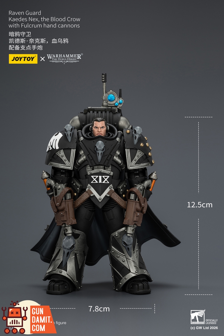 JoyToy JT04346 1/18 Warhammer The Horus Heresy Raven Guard Kaedes Nex, the Blood Crow with Fulcrum hand cannons - View 11 JoyToy JT04346 1/18 Warhammer The Horus Heresy Raven Guard Kaedes Nex, the Blood Crow with Fulcrum hand cannons - View 11