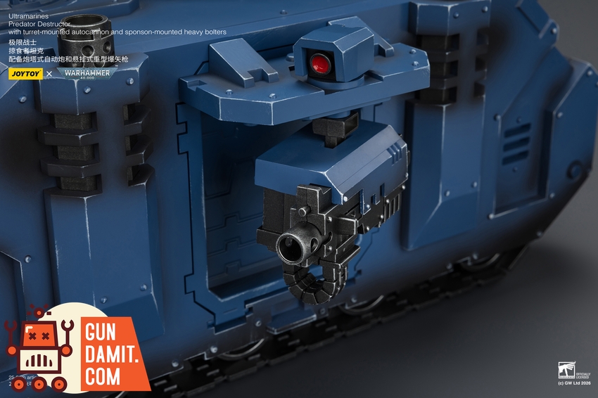 JoyToy JT04278 1/18 Warhammer 40K Ultramarines Predator Destructor with turret-mounted autocannon and sponson-mounted heavy bolters - View 22 JoyToy JT04278 1/18 Warhammer 40K Ultramarines Predator Destructor with turret-mounted autocannon and sponson-mounted heavy bolters - View 22