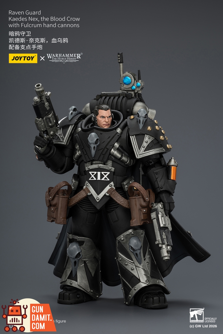JoyToy JT04346 1/18 Warhammer The Horus Heresy Raven Guard Kaedes Nex, the Blood Crow with Fulcrum hand cannons - View 3 JoyToy JT04346 1/18 Warhammer The Horus Heresy Raven Guard Kaedes Nex, the Blood Crow with Fulcrum hand cannons - View 3