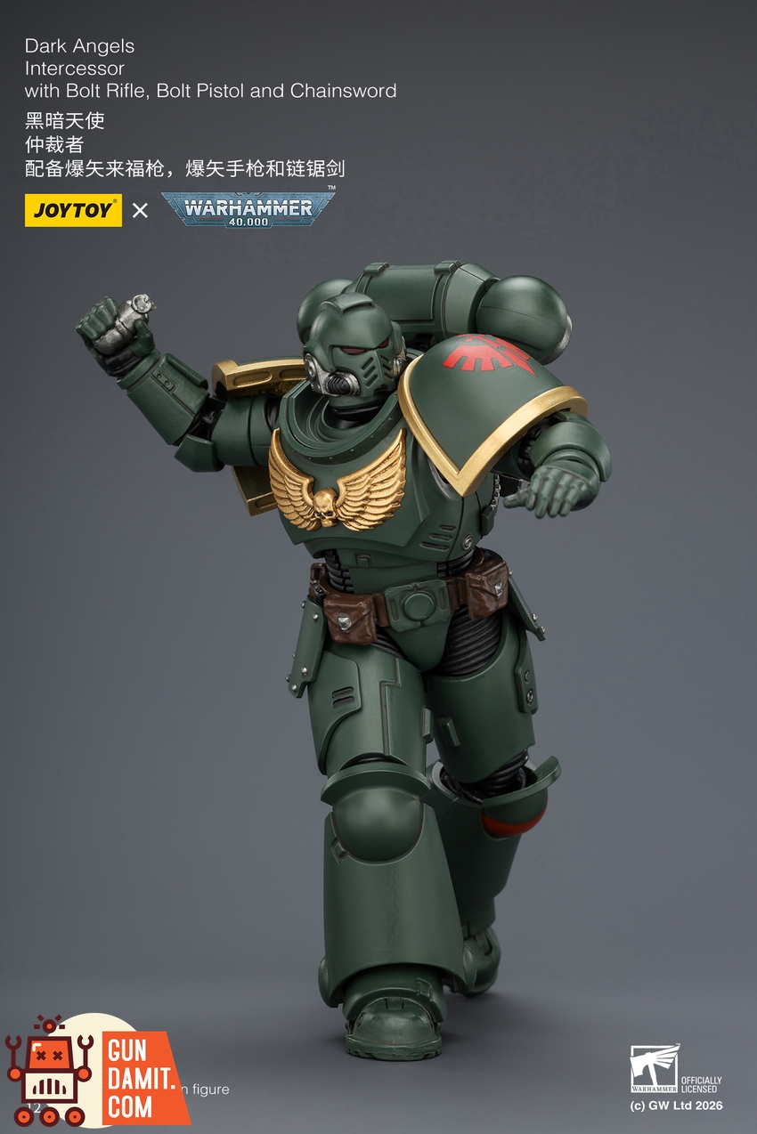 JoyToy JT03868 1/18 Warhammer 40K Dark Angels Intercessor with Bolt Rifle, Bolt Pistol and Chainsword - View 8 JoyToy JT03868 1/18 Warhammer 40K Dark Angels Intercessor with Bolt Rifle, Bolt Pistol and Chainsword - View 8