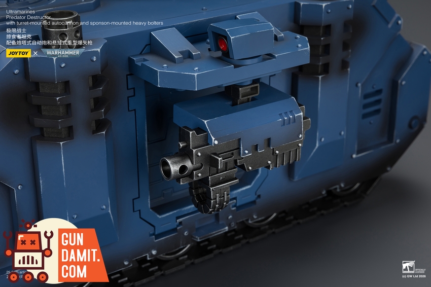 JoyToy JT04278 1/18 Warhammer 40K Ultramarines Predator Destructor with turret-mounted autocannon and sponson-mounted heavy bolters - View 21 JoyToy JT04278 1/18 Warhammer 40K Ultramarines Predator Destructor with turret-mounted autocannon and sponson-mounted heavy bolters - View 21
