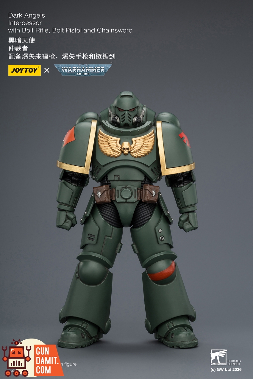 JoyToy JT03868 1/18 Warhammer 40K Dark Angels Intercessor with Bolt Rifle, Bolt Pistol and Chainsword - View 1 JoyToy JT03868 1/18 Warhammer 40K Dark Angels Intercessor with Bolt Rifle, Bolt Pistol and Chainsword - View 1