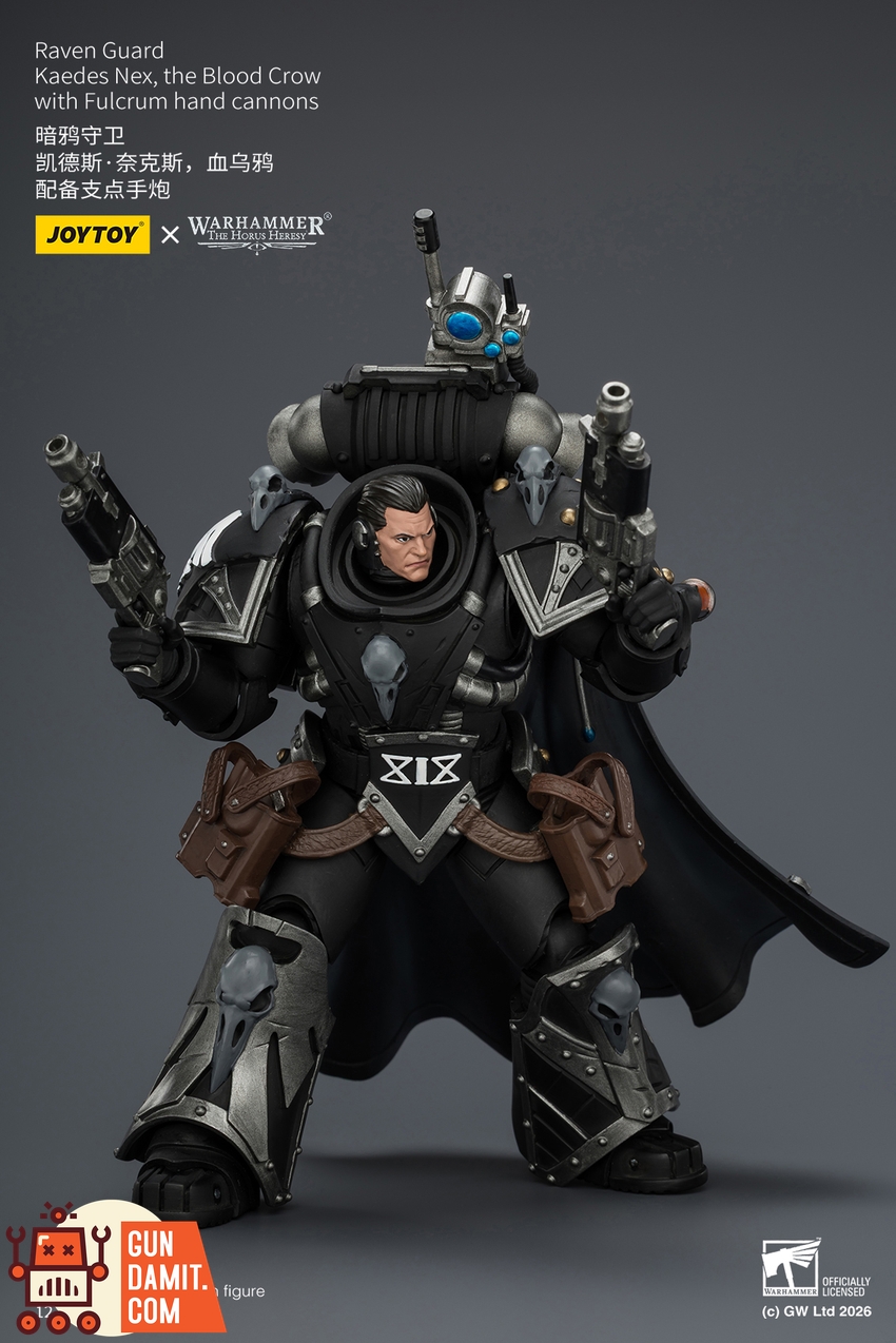JoyToy JT04346 1/18 Warhammer The Horus Heresy Raven Guard Kaedes Nex, the Blood Crow with Fulcrum hand cannons - View 7 JoyToy JT04346 1/18 Warhammer The Horus Heresy Raven Guard Kaedes Nex, the Blood Crow with Fulcrum hand cannons - View 7