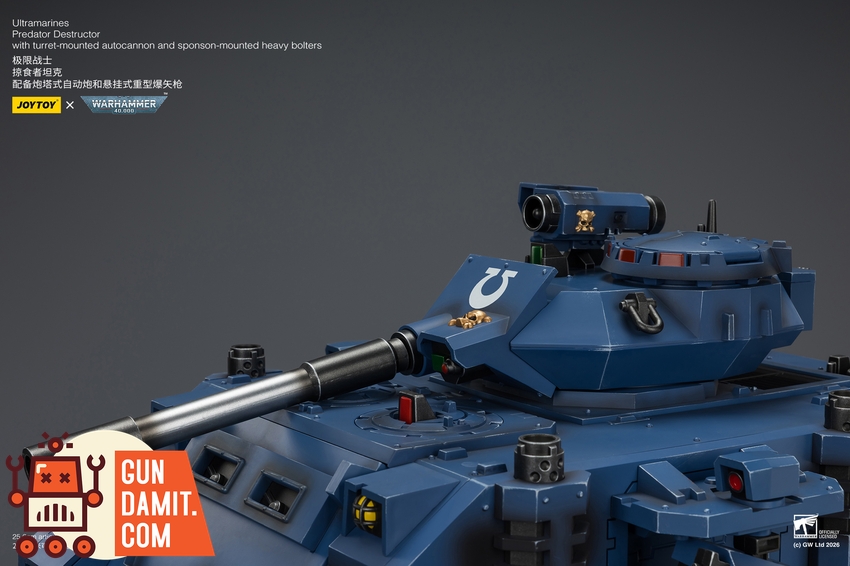 JoyToy JT04278 1/18 Warhammer 40K Ultramarines Predator Destructor with turret-mounted autocannon and sponson-mounted heavy bolters - View 25 JoyToy JT04278 1/18 Warhammer 40K Ultramarines Predator Destructor with turret-mounted autocannon and sponson-mounted heavy bolters - View 25