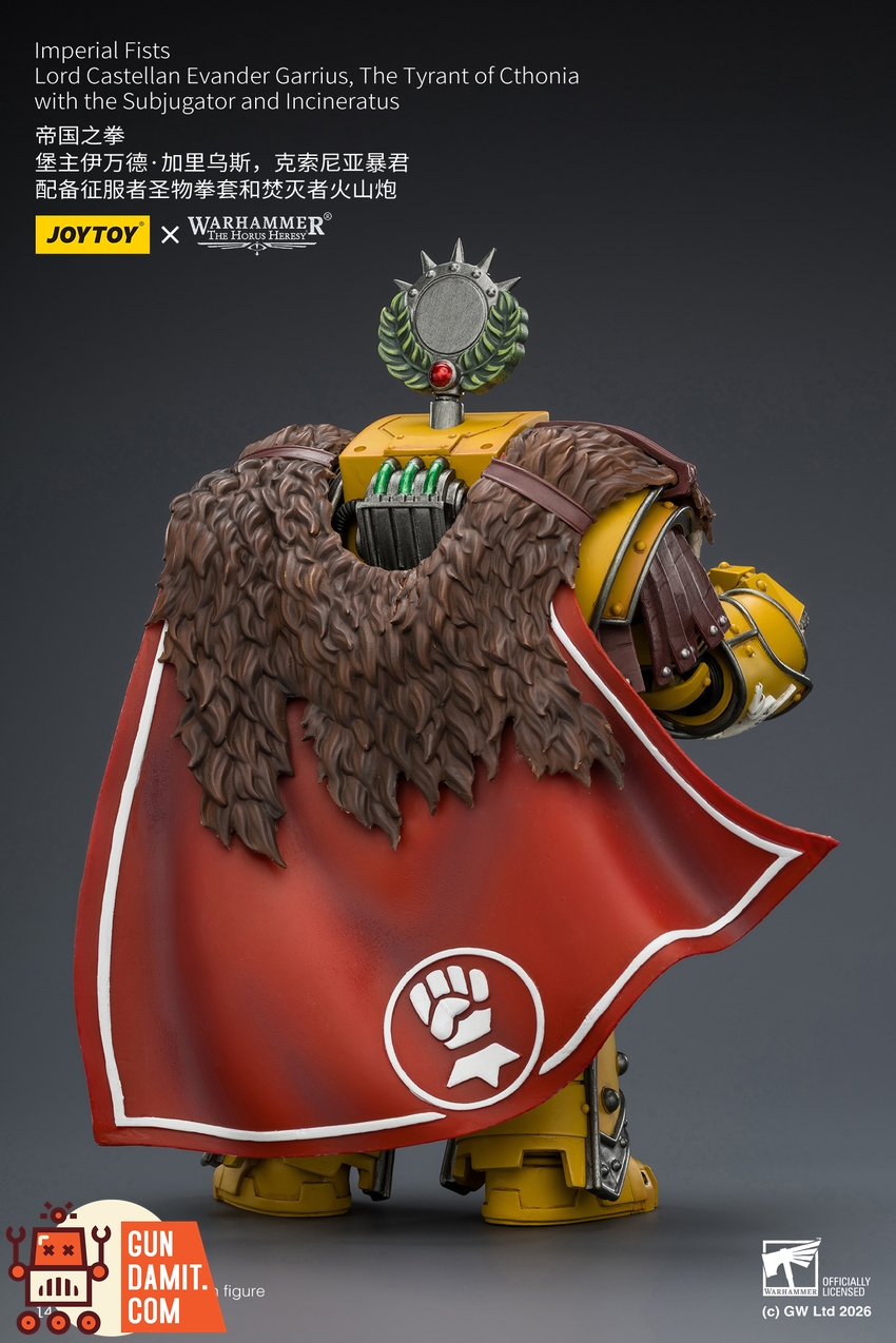 JoyToy JT04209 1/18 Warhammer The Horus Heresy Imperial Fists Lord Castellan Evander Garrius The Tyrant of Cthonia - View 3 JoyToy JT04209 1/18 Warhammer The Horus Heresy Imperial Fists Lord Castellan Evander Garrius The Tyrant of Cthonia - View 3