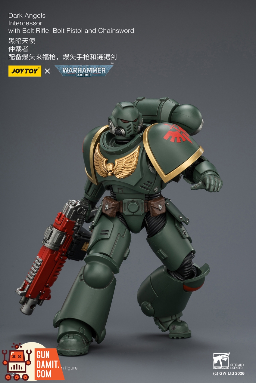 JoyToy JT03868 1/18 Warhammer 40K Dark Angels Intercessor with Bolt Rifle, Bolt Pistol and Chainsword - View 5 JoyToy JT03868 1/18 Warhammer 40K Dark Angels Intercessor with Bolt Rifle, Bolt Pistol and Chainsword - View 5
