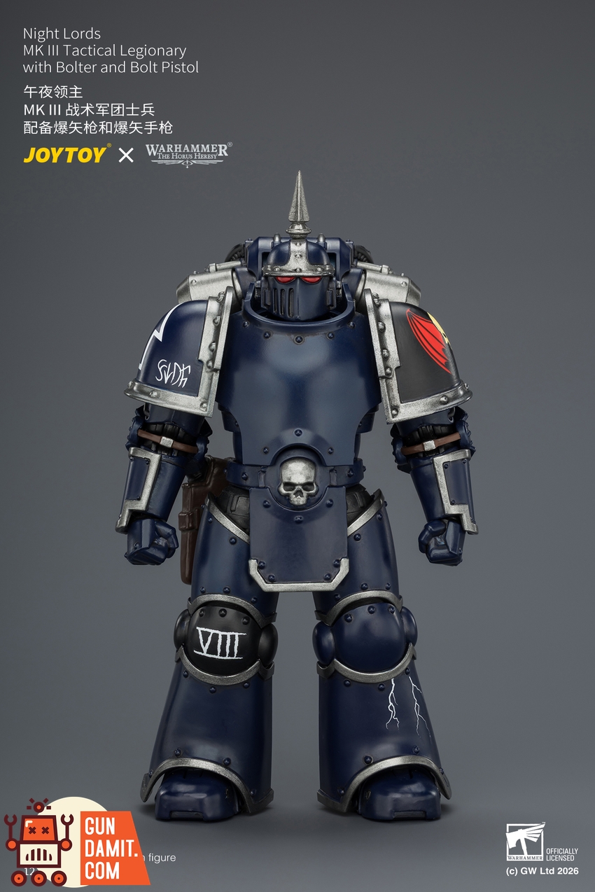 JoyToy JT04360 1/18 Warhammer The Horus Heresy Night Lords MK III Tactical Legionary with Bolter and Bolt Pistol - View 1 JoyToy JT04360 1/18 Warhammer The Horus Heresy Night Lords MK III Tactical Legionary with Bolter and Bolt Pistol - View 1