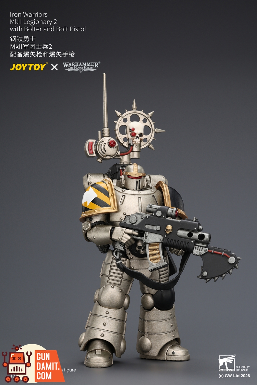 JoyToy JT04469 1/18 Warhammer The Horus Heresy Iron Warriors MkII Legionary2 with Bolter and Bolt Pistol - View 6 JoyToy JT04469 1/18 Warhammer The Horus Heresy Iron Warriors MkII Legionary2 with Bolter and Bolt Pistol - View 6