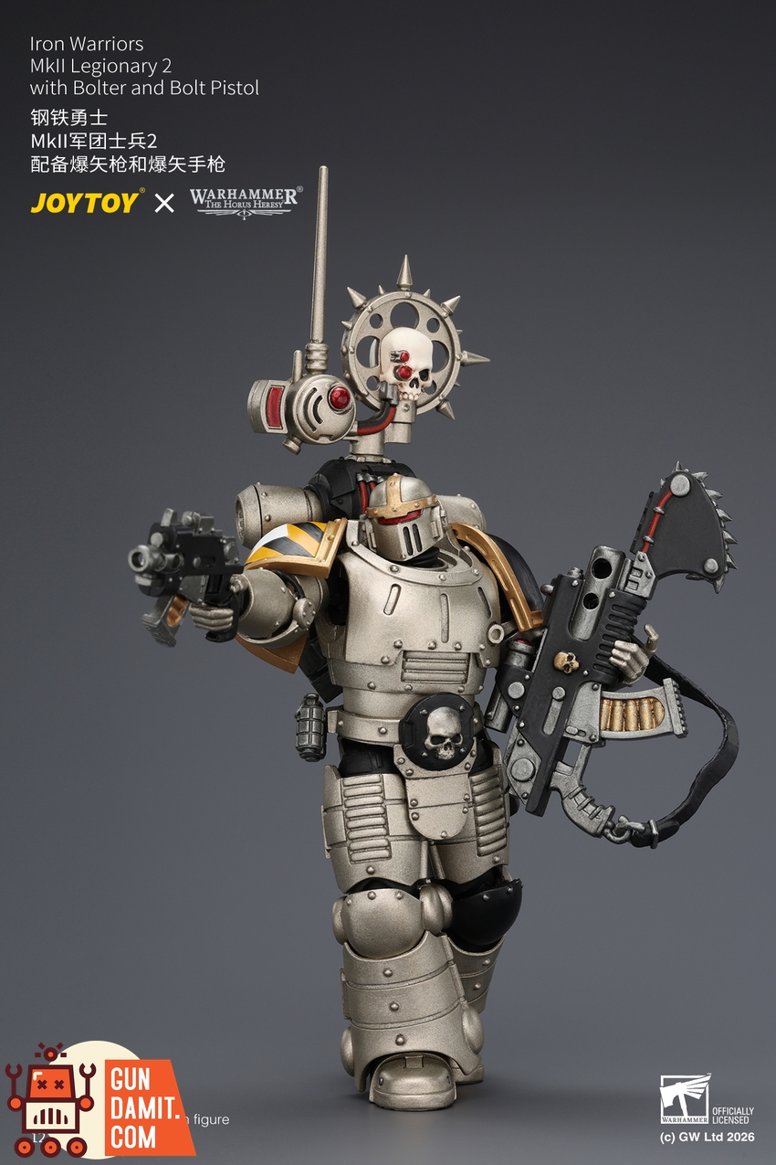 JoyToy JT04469 1/18 Warhammer The Horus Heresy Iron Warriors MkII Legionary2 with Bolter and Bolt Pistol - View 2 JoyToy JT04469 1/18 Warhammer The Horus Heresy Iron Warriors MkII Legionary2 with Bolter and Bolt Pistol - View 2