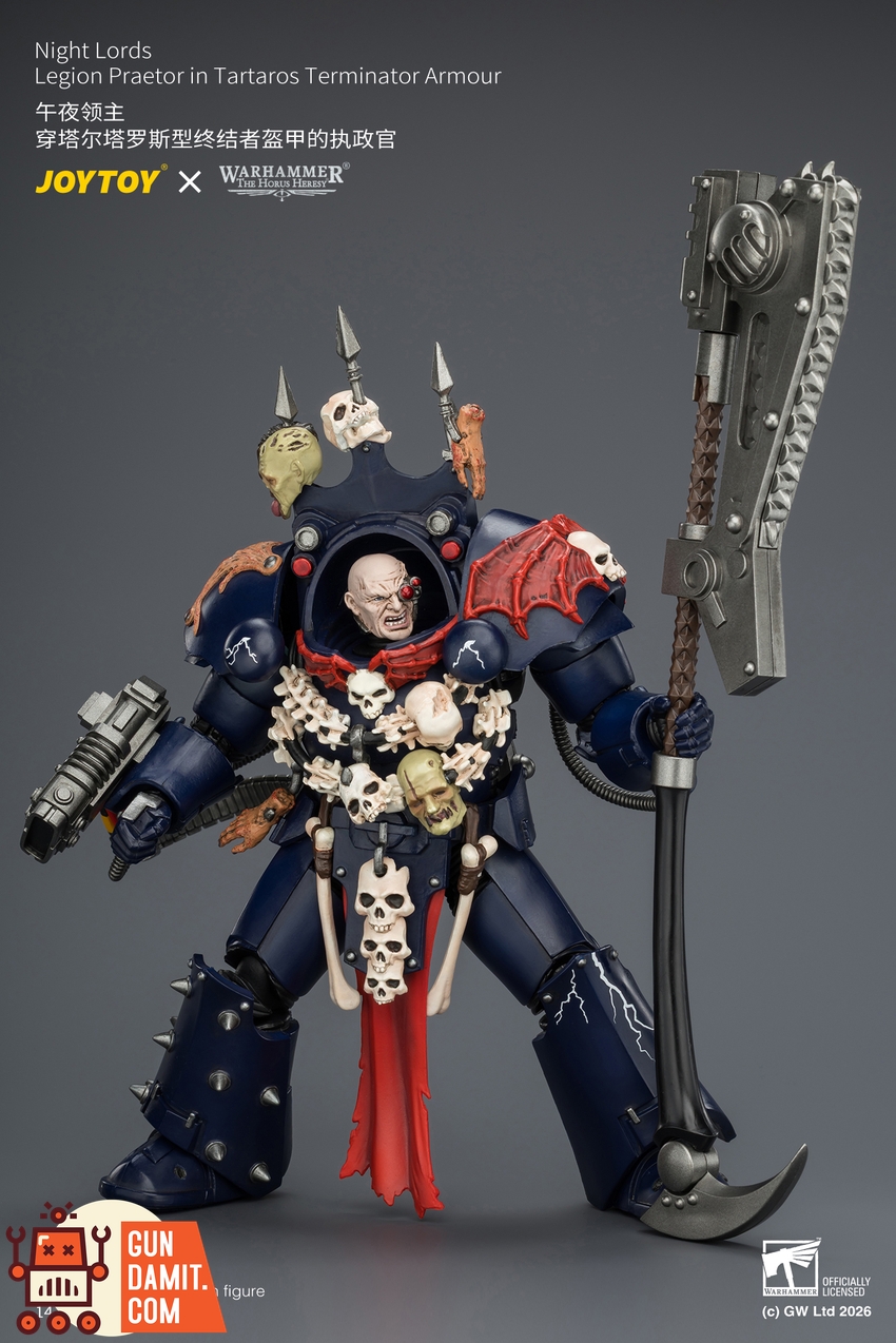 JoyToy JT04384 1/18 Warhammer The Horus Heresy Night Lords Legion Praetor in Tartaros Terminator Armour - View 10 JoyToy JT04384 1/18 Warhammer The Horus Heresy Night Lords Legion Praetor in Tartaros Terminator Armour - View 10