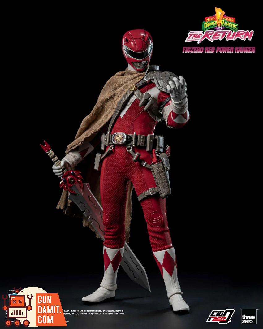 Threezero 3Z1020 Mighty Morphin Power Rangers: The Return FigZero 1/6 Red Power Ranger - View 8 Threezero 3Z1020 Mighty Morphin Power Rangers: The Return FigZero 1/6 Red Power Ranger - View 8