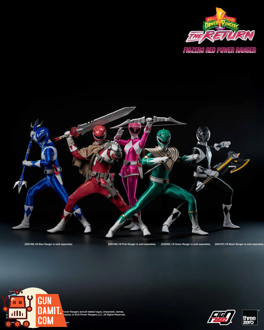 Threezero 3Z1020 Mighty Morphin Power Rangers: The Return FigZero 1/6 Red Power Ranger - View 16 Threezero 3Z1020 Mighty Morphin Power Rangers: The Return FigZero 1/6 Red Power Ranger - View 16