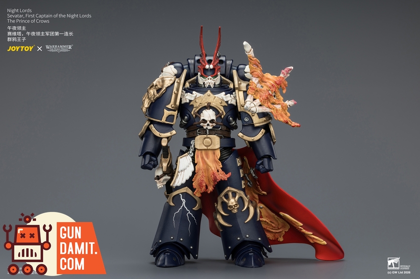 JoyToy JT04582 1/18 Warhammer The Horus Heresy Night Lords Sevatar, First Captain of the Night Lords The Prince of Crows - View 1 JoyToy JT04582 1/18 Warhammer The Horus Heresy Night Lords Sevatar, First Captain of the Night Lords The Prince of Crows - View 1