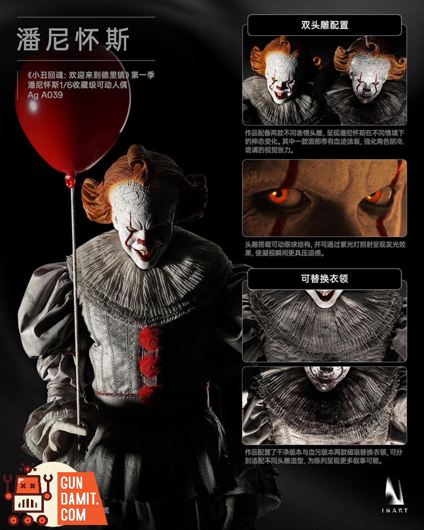 INART 1/6 AgA039 It: Welcome to Derry Pennywise Double-headed Ver. - View 4 INART 1/6 AgA039 It: Welcome to Derry Pennywise Double-headed Ver. - View 4