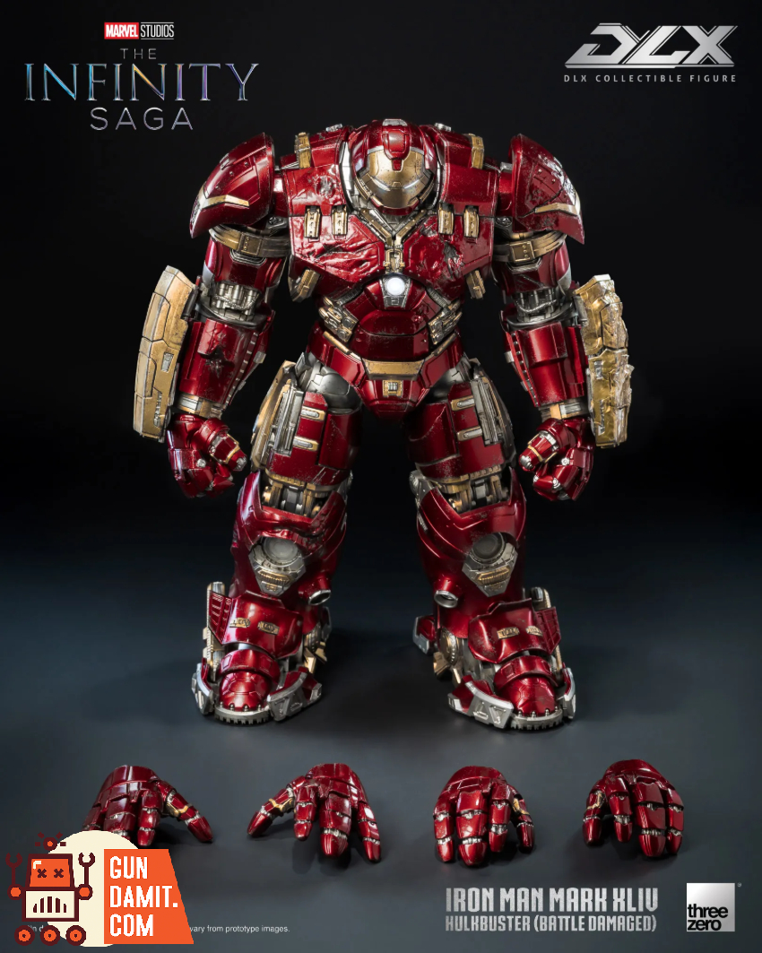 Threezero 3Z0919 Marvel Studios: The Infinity Saga DLX Iron Man Mark 44 Hulkbuster (Battle Damaged) - View 2 Threezero 3Z0919 Marvel Studios: The Infinity Saga DLX Iron Man Mark 44 Hulkbuster (Battle Damaged) - View 2