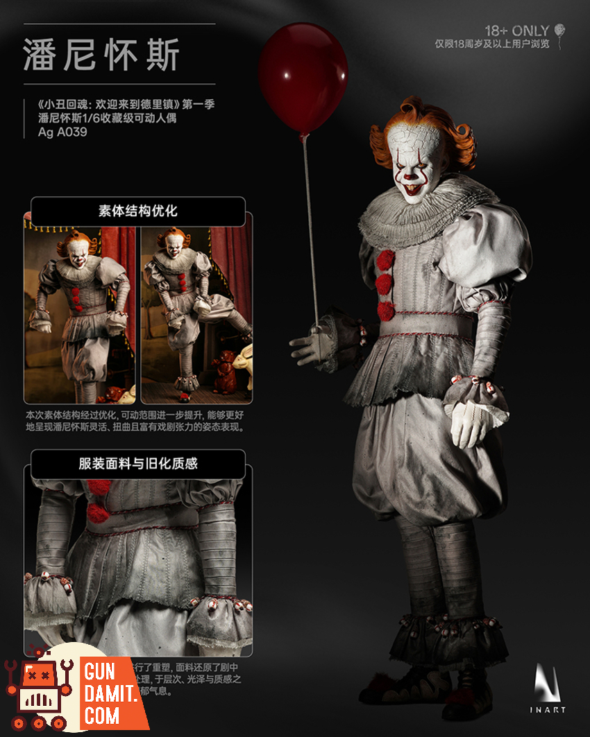 INART 1/6 AgA039 It: Welcome to Derry Pennywise Double-headed Ver. - View 1 INART 1/6 AgA039 It: Welcome to Derry Pennywise Double-headed Ver. - View 1