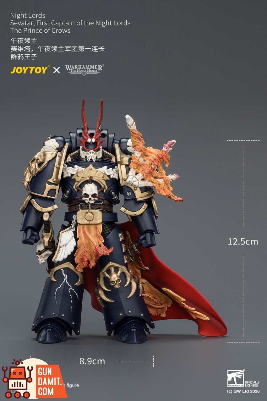 JoyToy JT04582 1/18 Warhammer The Horus Heresy Night Lords Sevatar, First Captain of the Night Lords The Prince of Crows - View 11 JoyToy JT04582 1/18 Warhammer The Horus Heresy Night Lords Sevatar, First Captain of the Night Lords The Prince of Crows - View 11