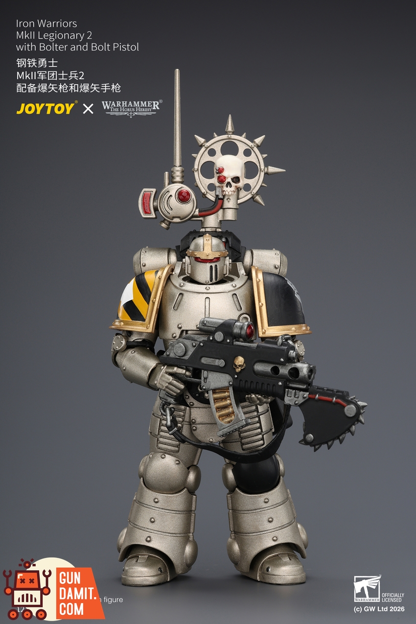 JoyToy JT04469 1/18 Warhammer The Horus Heresy Iron Warriors MkII Legionary2 with Bolter and Bolt Pistol - View 7 JoyToy JT04469 1/18 Warhammer The Horus Heresy Iron Warriors MkII Legionary2 with Bolter and Bolt Pistol - View 7