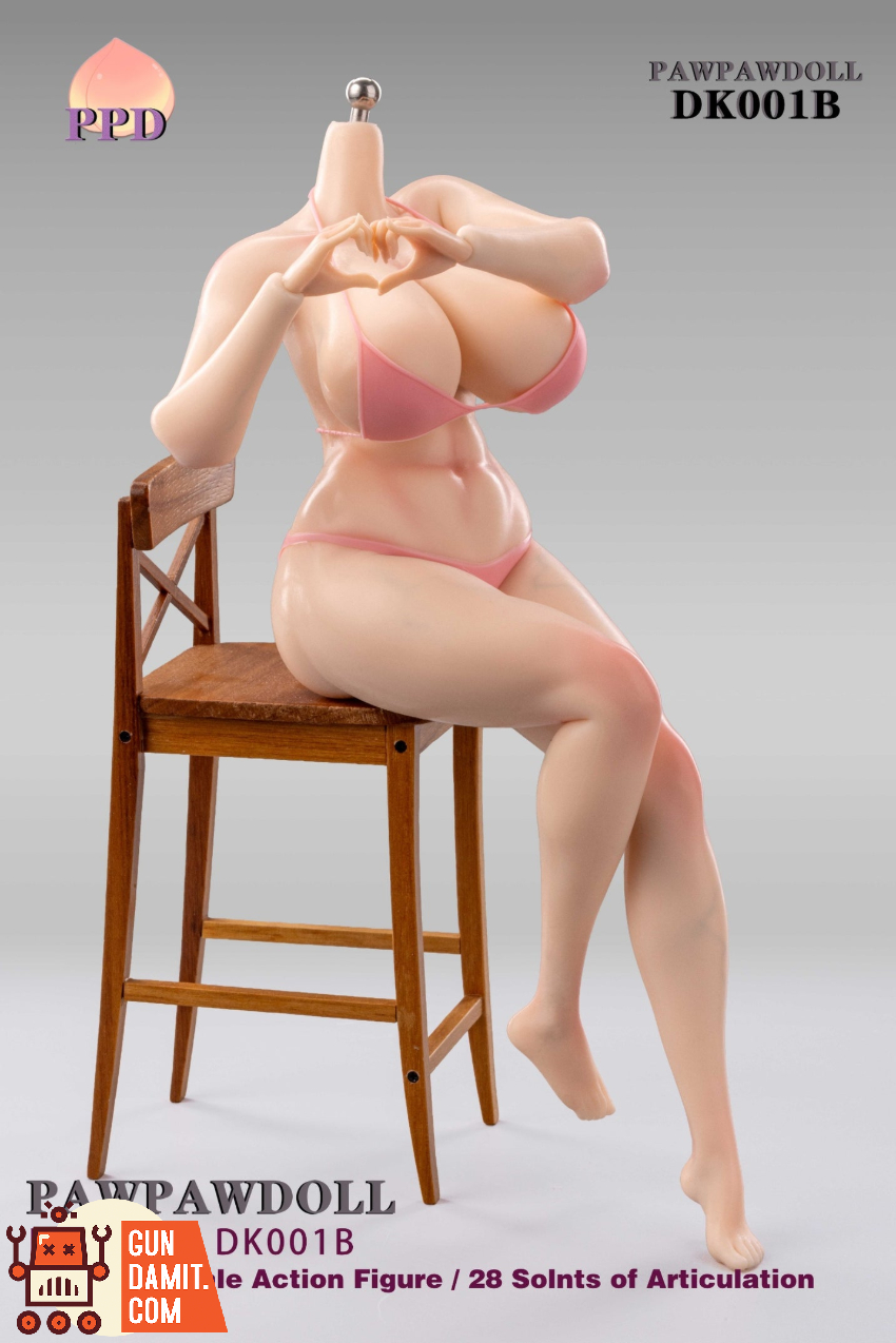 PAWPAW DOLL 1/6 DK001B Large Breast Female Seamless Body Connected Feet Fair Skin Ver. - View 11 PAWPAW DOLL 1/6 DK001B Large Breast Female Seamless Body Connected Feet Fair Skin Ver. - View 11