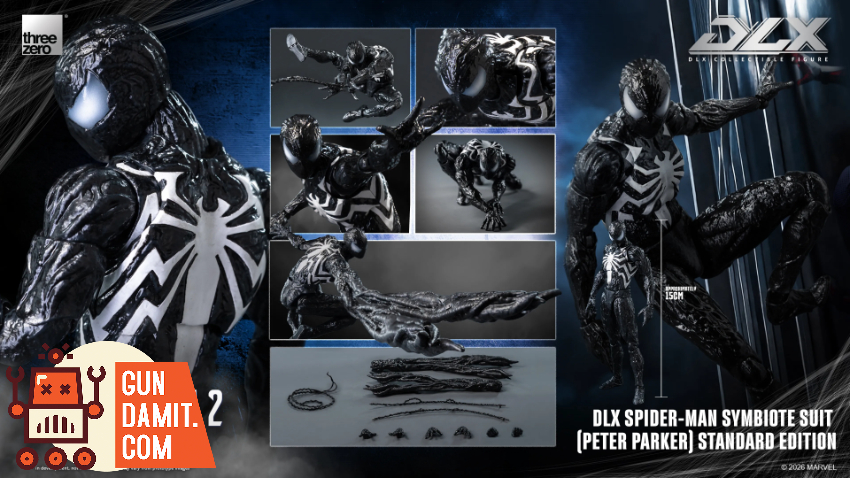 Threezero 3Z0966 Marvel’s Spider-Man 2 DLX Spider-Man Symbiote Suit (Peter Parker) Standard Ver. - View 18 Threezero 3Z0966 Marvel’s Spider-Man 2 DLX Spider-Man Symbiote Suit (Peter Parker) Standard Ver. - View 18