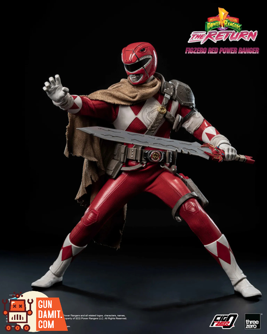 Threezero 3Z1020 Mighty Morphin Power Rangers: The Return FigZero 1/6 Red Power Ranger - View 11 Threezero 3Z1020 Mighty Morphin Power Rangers: The Return FigZero 1/6 Red Power Ranger - View 11