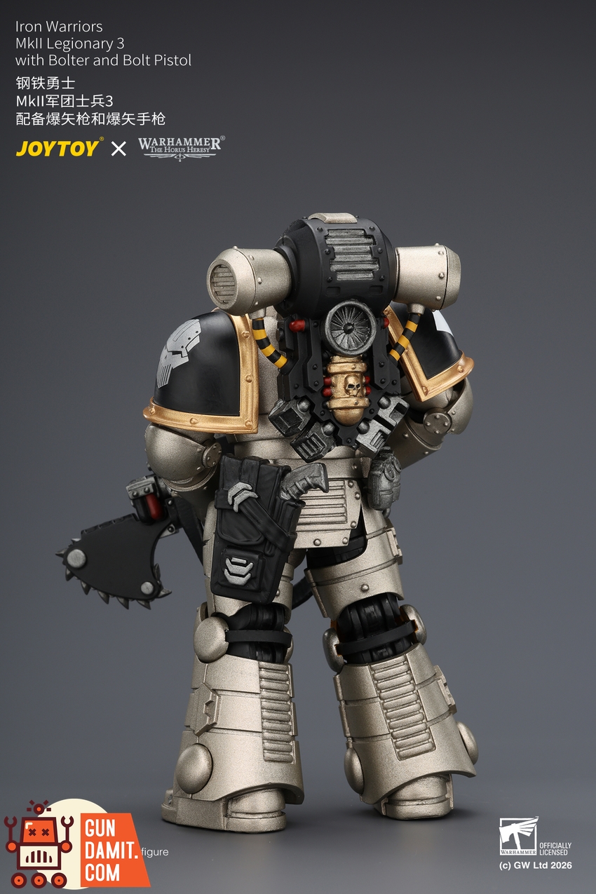 JoyToy JT04476 1/18 Warhammer The Horus Heresy Iron Warriors MkII Legionary3 with Bolter and Bolt Pistol - View 4 JoyToy JT04476 1/18 Warhammer The Horus Heresy Iron Warriors MkII Legionary3 with Bolter and Bolt Pistol - View 4