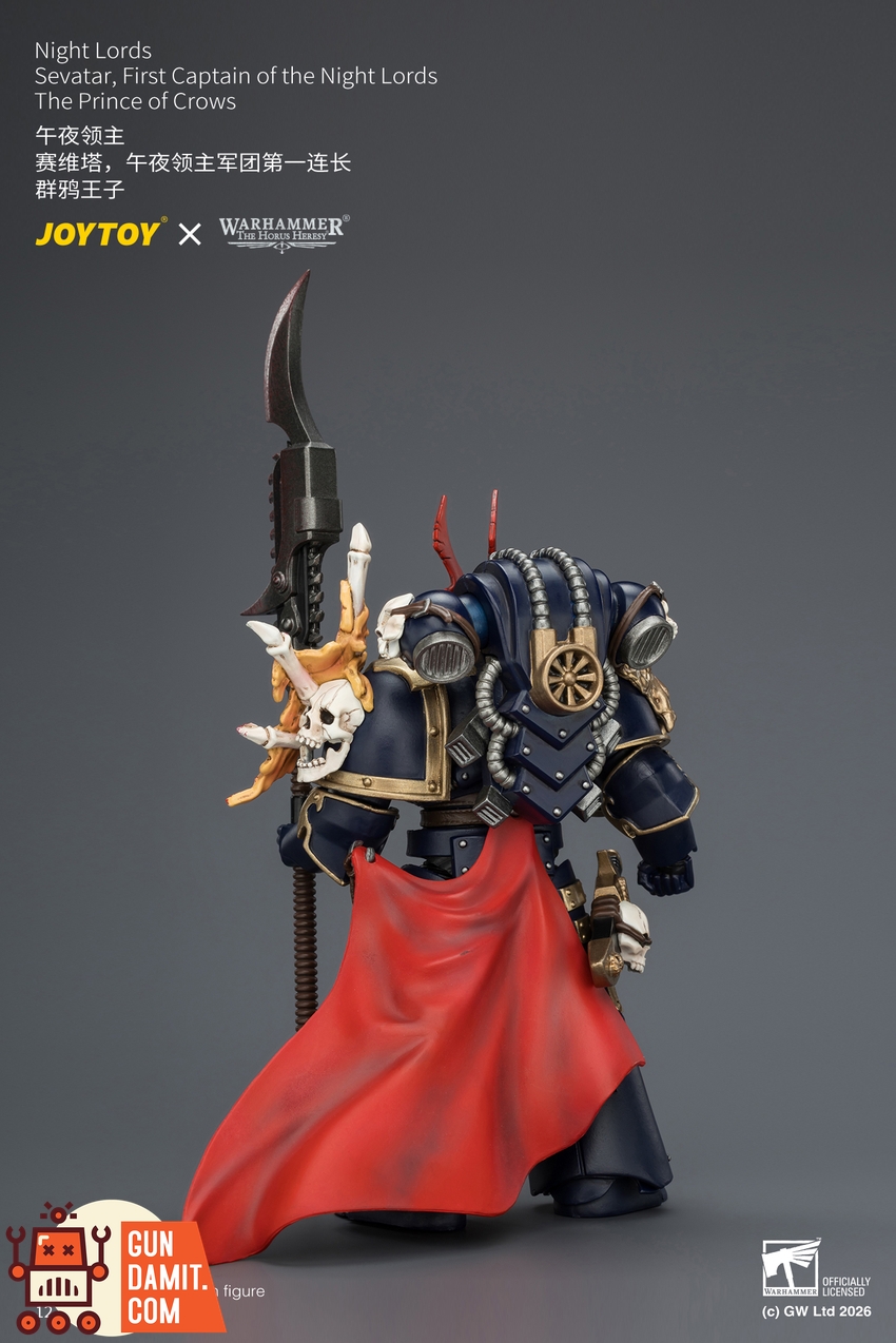 JoyToy JT04582 1/18 Warhammer The Horus Heresy Night Lords Sevatar, First Captain of the Night Lords The Prince of Crows - View 4 JoyToy JT04582 1/18 Warhammer The Horus Heresy Night Lords Sevatar, First Captain of the Night Lords The Prince of Crows - View 4