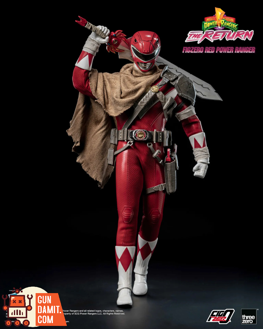 Threezero 3Z1020 Mighty Morphin Power Rangers: The Return FigZero 1/6 Red Power Ranger - View 7 Threezero 3Z1020 Mighty Morphin Power Rangers: The Return FigZero 1/6 Red Power Ranger - View 7