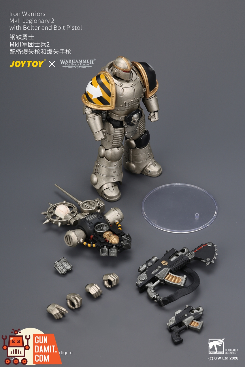 JoyToy JT04469 1/18 Warhammer The Horus Heresy Iron Warriors MkII Legionary2 with Bolter and Bolt Pistol - View 9 JoyToy JT04469 1/18 Warhammer The Horus Heresy Iron Warriors MkII Legionary2 with Bolter and Bolt Pistol - View 9