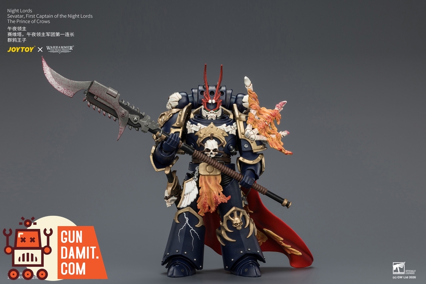 JoyToy JT04582 1/18 Warhammer The Horus Heresy Night Lords Sevatar, First Captain of the Night Lords The Prince of Crows - View 2 JoyToy JT04582 1/18 Warhammer The Horus Heresy Night Lords Sevatar, First Captain of the Night Lords The Prince of Crows - View 2