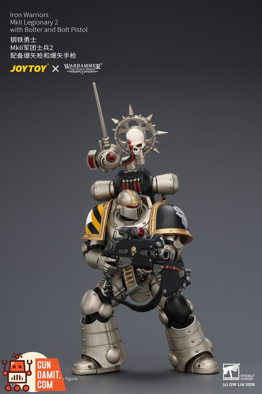 JoyToy JT04469 1/18 Warhammer The Horus Heresy Iron Warriors MkII Legionary2 with Bolter and Bolt Pistol - View 4 JoyToy JT04469 1/18 Warhammer The Horus Heresy Iron Warriors MkII Legionary2 with Bolter and Bolt Pistol - View 4