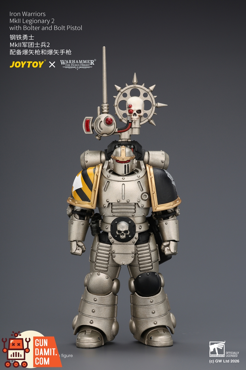 JoyToy JT04469 1/18 Warhammer The Horus Heresy Iron Warriors MkII Legionary2 with Bolter and Bolt Pistol - View 8 JoyToy JT04469 1/18 Warhammer The Horus Heresy Iron Warriors MkII Legionary2 with Bolter and Bolt Pistol - View 8