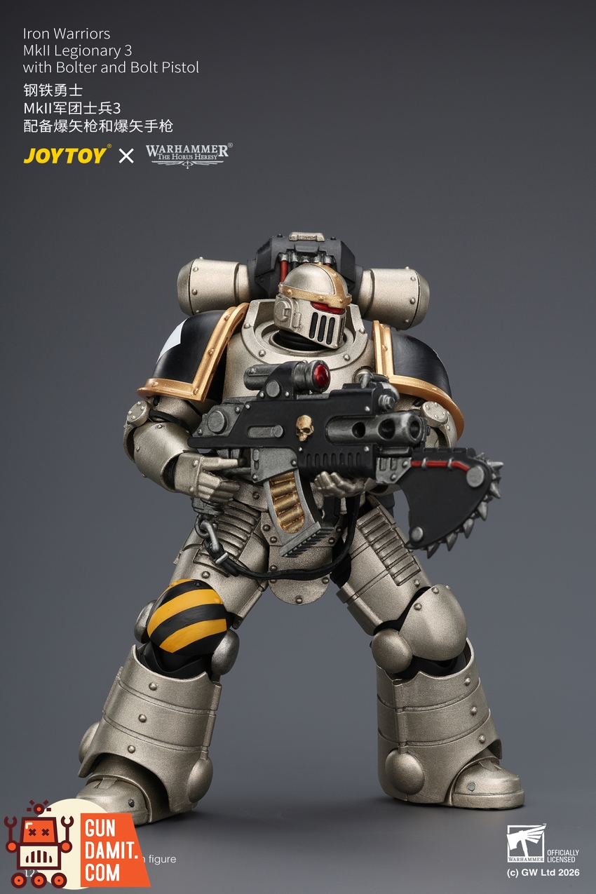 JoyToy JT04476 1/18 Warhammer The Horus Heresy Iron Warriors MkII Legionary3 with Bolter and Bolt Pistol - View 5 JoyToy JT04476 1/18 Warhammer The Horus Heresy Iron Warriors MkII Legionary3 with Bolter and Bolt Pistol - View 5