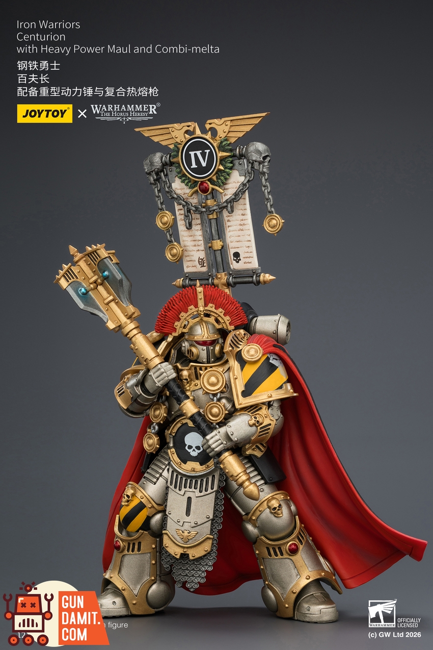 JoyToy JT04391 1/18 Warhammer The Horus Heresy Iron Warriors Centurion with Heavy Power Maul and Combi-melta - View 6 JoyToy JT04391 1/18 Warhammer The Horus Heresy Iron Warriors Centurion with Heavy Power Maul and Combi-melta - View 6