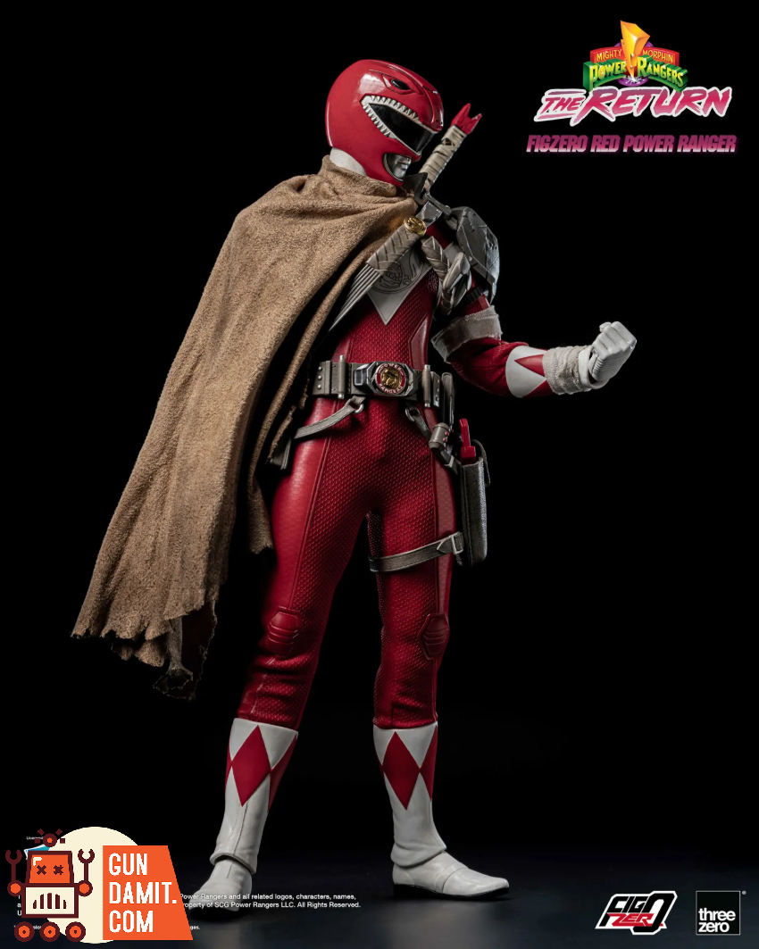 Threezero 3Z1020 Mighty Morphin Power Rangers: The Return FigZero 1/6 Red Power Ranger - View 6 Threezero 3Z1020 Mighty Morphin Power Rangers: The Return FigZero 1/6 Red Power Ranger - View 6
