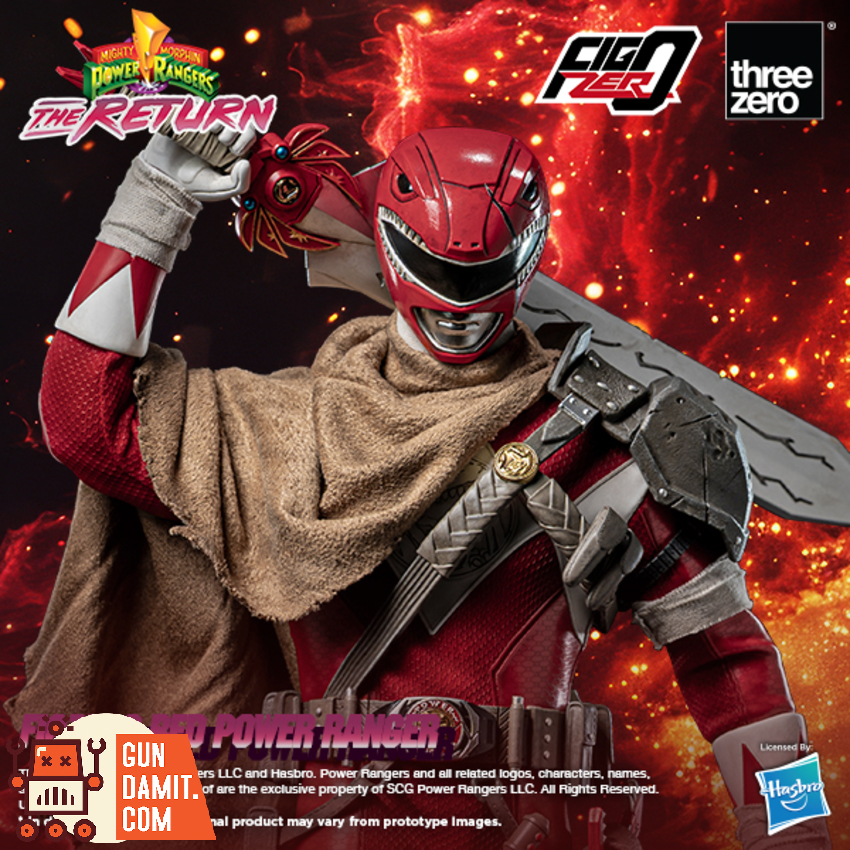 Threezero 3Z1020 Mighty Morphin Power Rangers: The Return FigZero 1/6 Red Power Ranger - View 1 Threezero 3Z1020 Mighty Morphin Power Rangers: The Return FigZero 1/6 Red Power Ranger - View 1