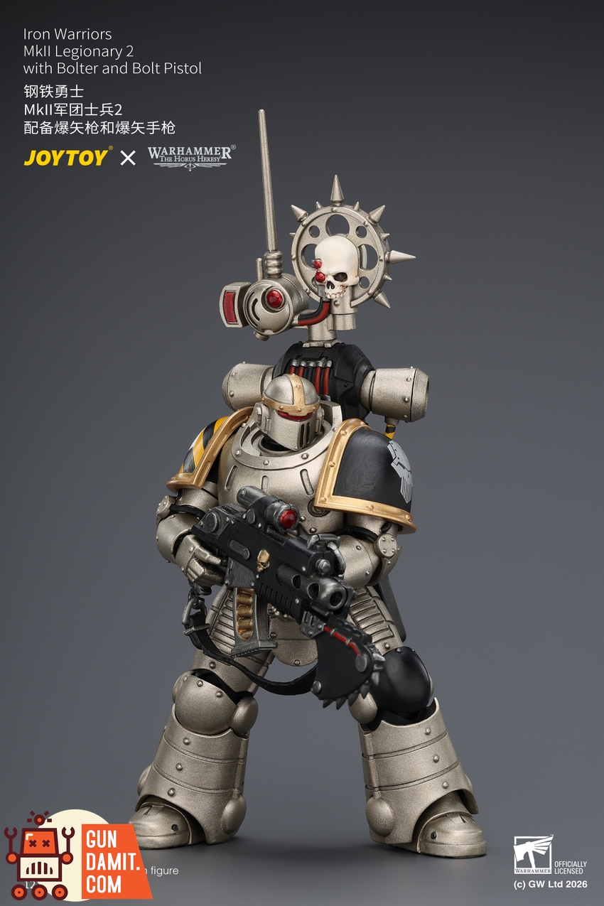 JoyToy JT04469 1/18 Warhammer The Horus Heresy Iron Warriors MkII Legionary2 with Bolter and Bolt Pistol - View 3 JoyToy JT04469 1/18 Warhammer The Horus Heresy Iron Warriors MkII Legionary2 with Bolter and Bolt Pistol - View 3