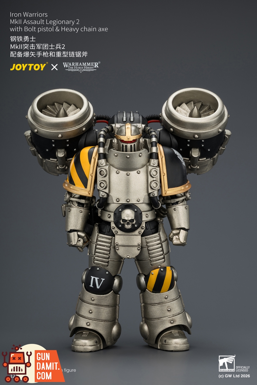 JoyToy JT04506 1/18 Warhammer The Horus Heresy Iron Warriors MkII Assault Legionary2 with Bolt pistol & Heavy chain axe - View 1 JoyToy JT04506 1/18 Warhammer The Horus Heresy Iron Warriors MkII Assault Legionary2 with Bolt pistol & Heavy chain axe - View 1