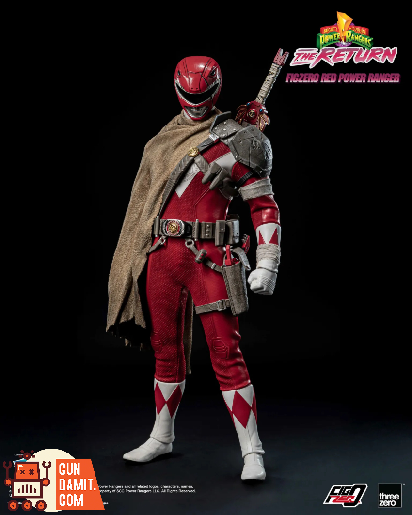 Threezero 3Z1020 Mighty Morphin Power Rangers: The Return FigZero 1/6 Red Power Ranger - View 3 Threezero 3Z1020 Mighty Morphin Power Rangers: The Return FigZero 1/6 Red Power Ranger - View 3