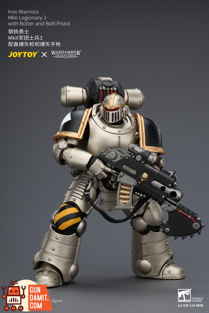 JoyToy JT04476 1/18 Warhammer The Horus Heresy Iron Warriors MkII Legionary3 with Bolter and Bolt Pistol - View 6 JoyToy JT04476 1/18 Warhammer The Horus Heresy Iron Warriors MkII Legionary3 with Bolter and Bolt Pistol - View 6